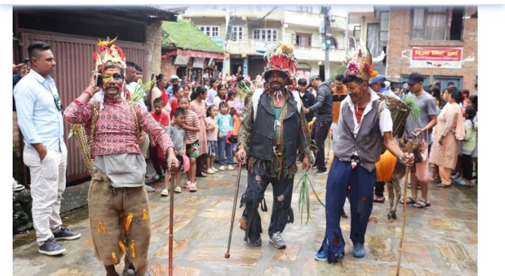 काठमाडौंमा गाईजात्राकाे राैनक